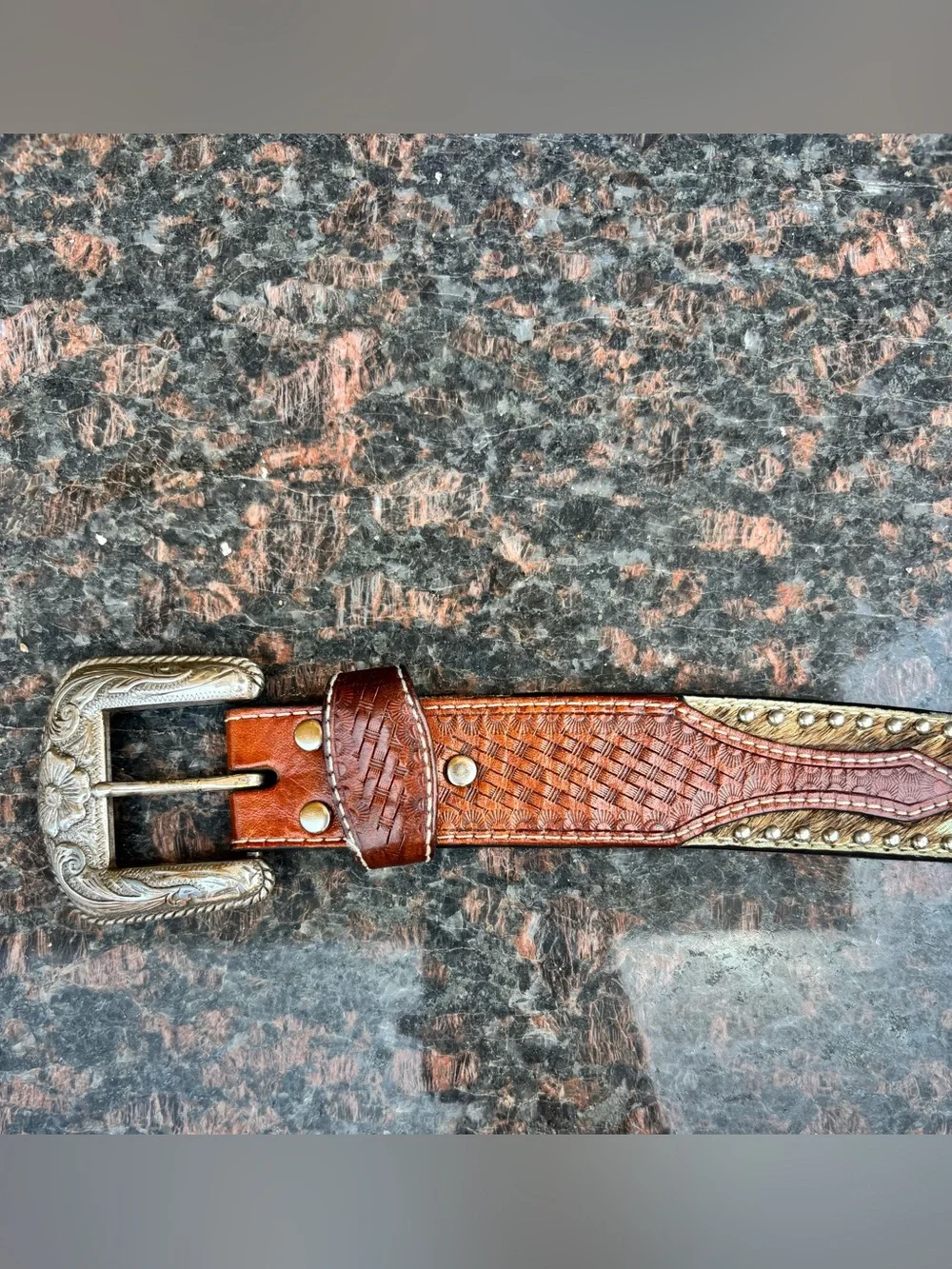 Nocona Pro Series Men's Western Belt Calf Hair  SKU: N2506808